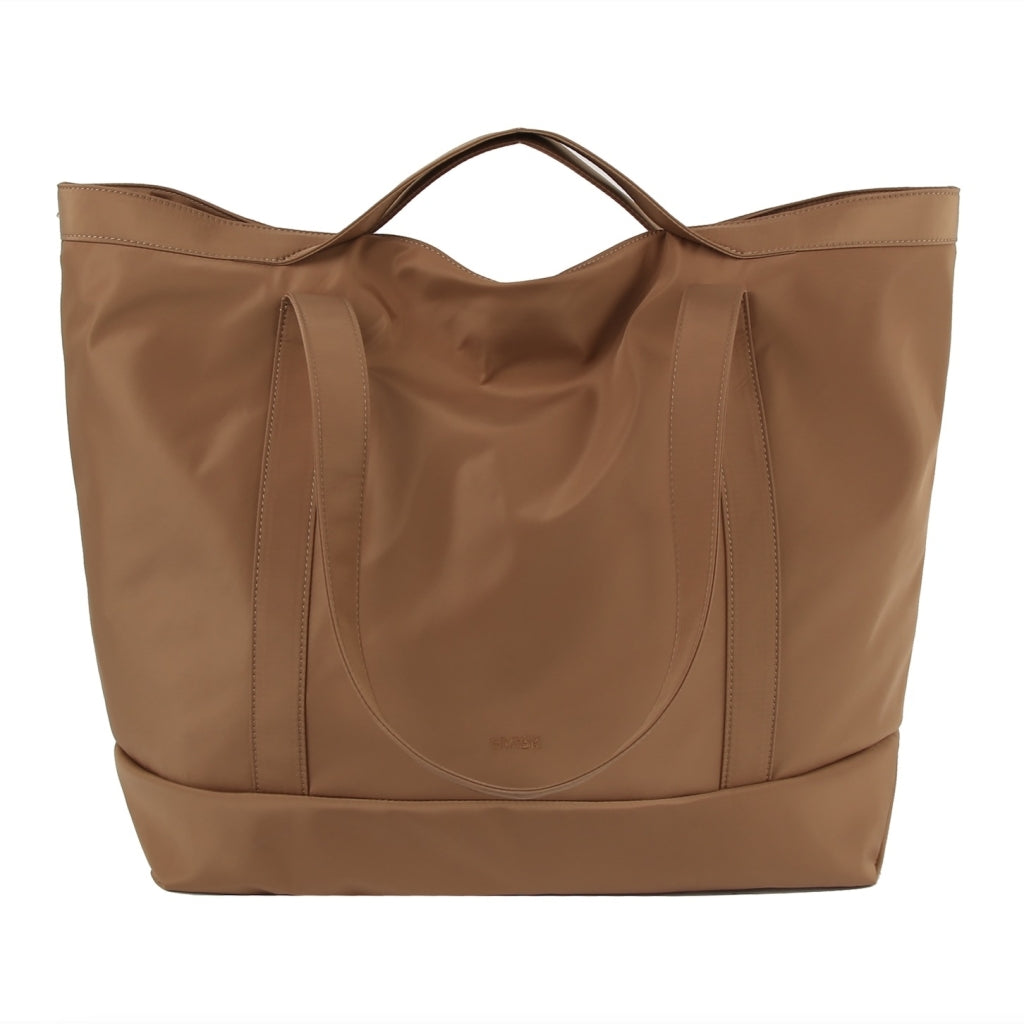 TOTE MATTE TWILL LIGHT BROWN