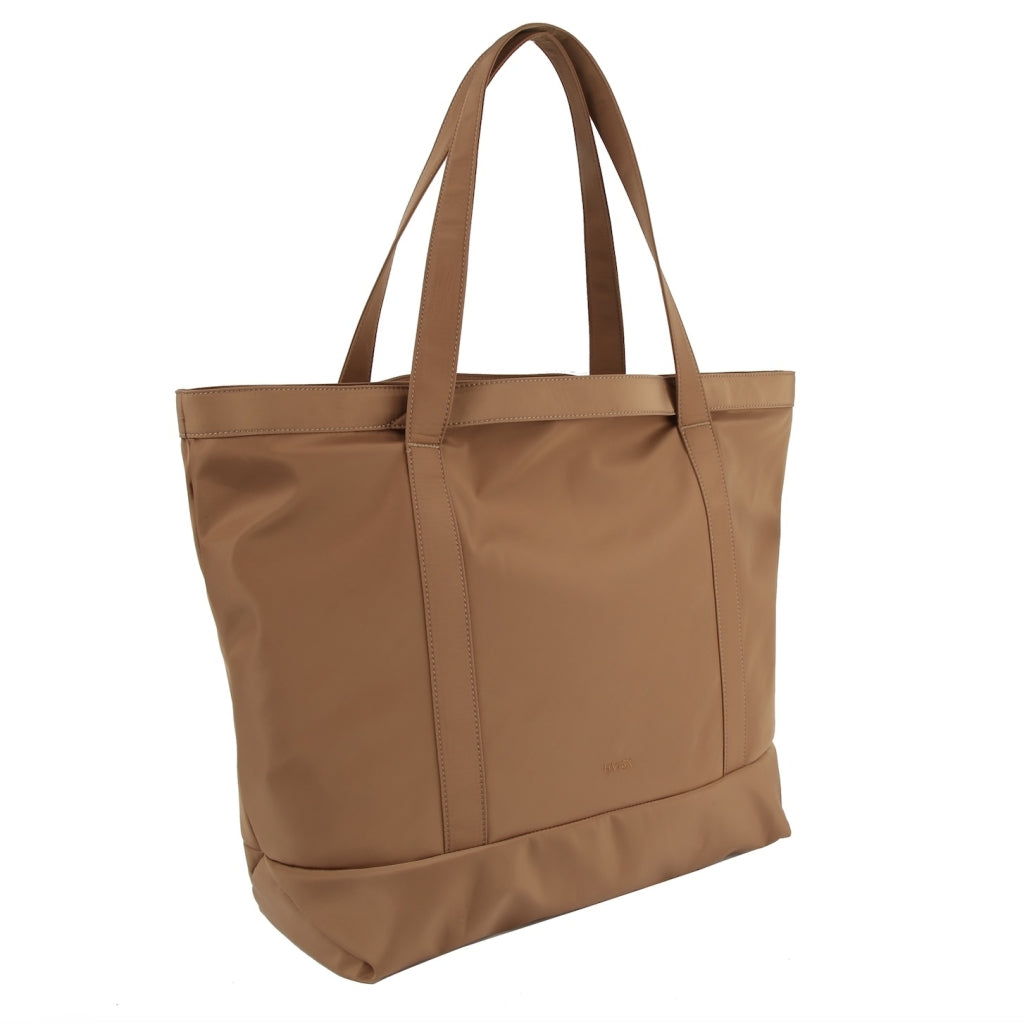 TOTE MATTE TWILL LIGHT BROWN