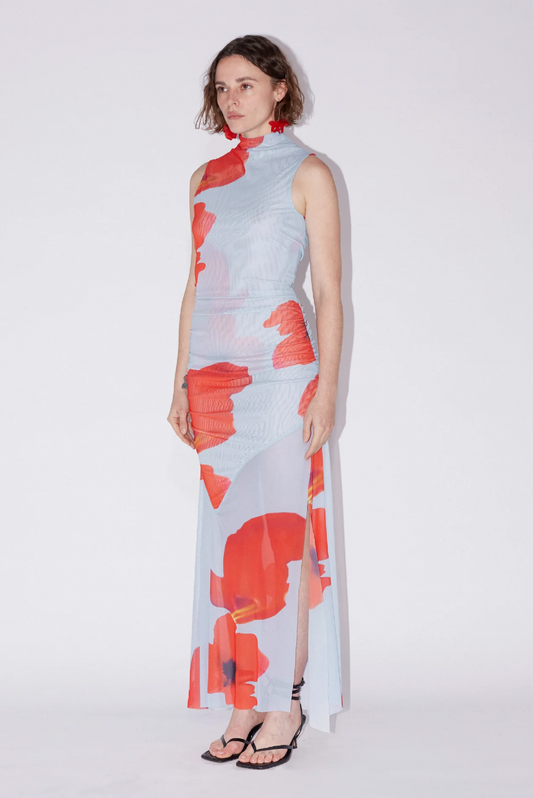 DRESS.07.D4.24 - Floral Printed Mesh Dress
