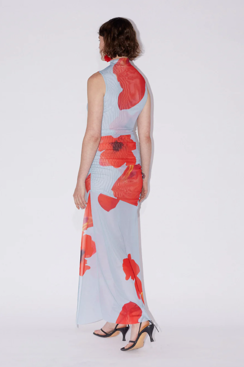 DRESS.07.D4.24 - Floral Printed Mesh Dress